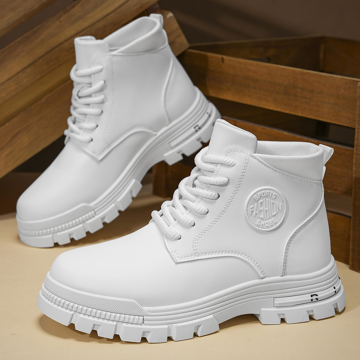 Suede Ankle Boot - Stivali da moto bianchi per tutte