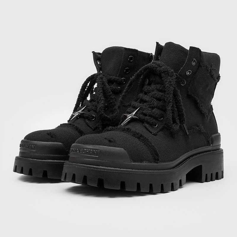 Suede Ankle Boot - Stivali da Uomo con Suola Spessa