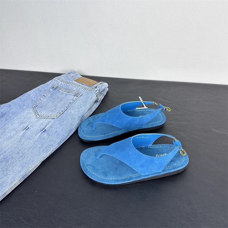 Thong Flat Sandal - Sandali infradito minimalisti coreani in camoscio