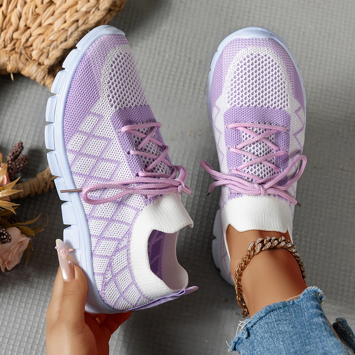 Women'S Shoes Hey Dude - Sneakers da Donna in Maglia, Motivo