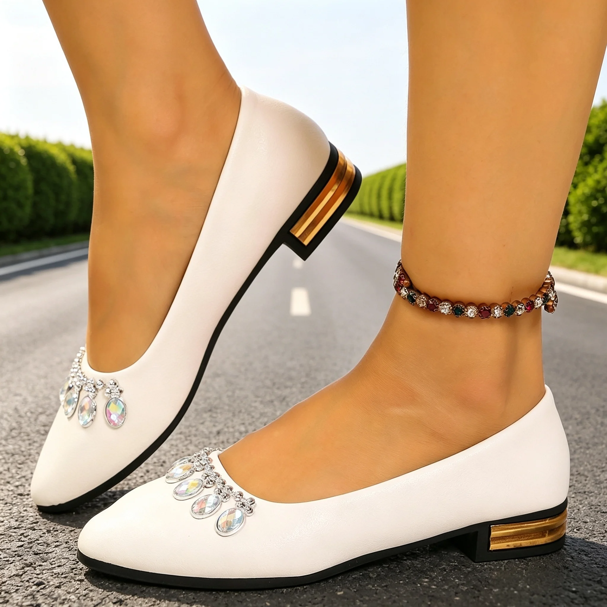 Women Shoes Sneakers - Scarpe Basse da Donna a Punta,