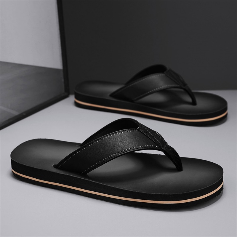 Thong Flat Sandal - Infradito da uomo in ecopelle lavata