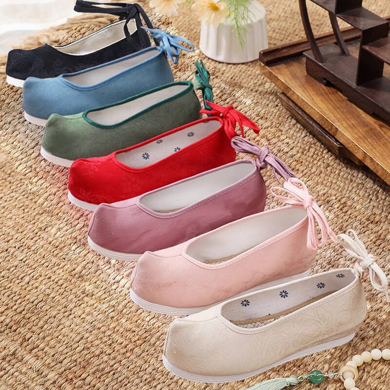 Women Shoes Japan - Scarpe stile antico Hanfu tinta unita
