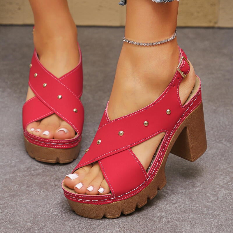 Women Shoes Formal - Sandali gladiatore con cinturino incrociato vintage