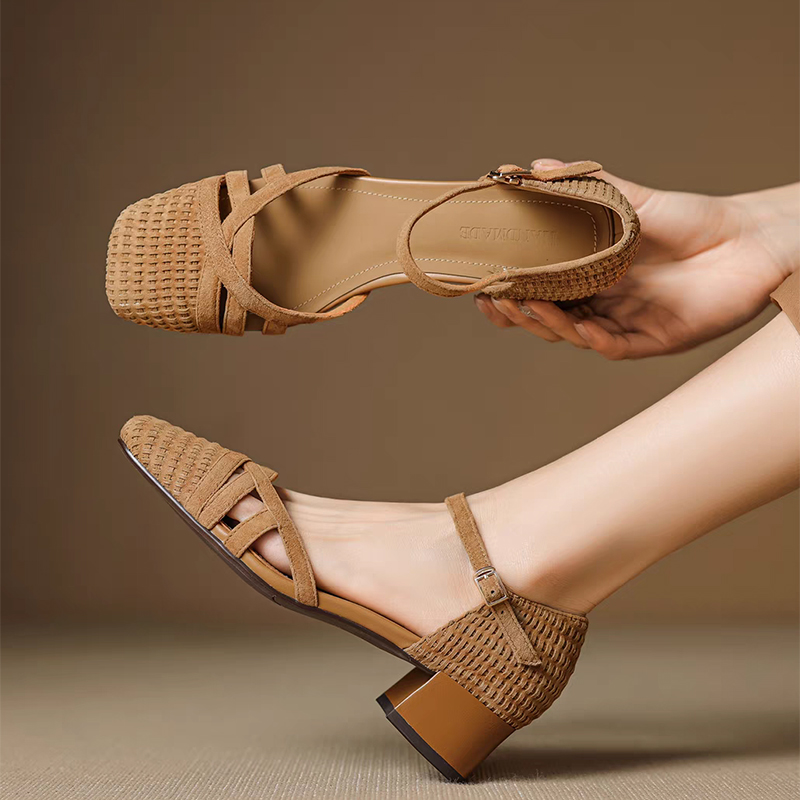 Sandali con tacco alto in tess - Square Toe Mule recensione e prezzo
