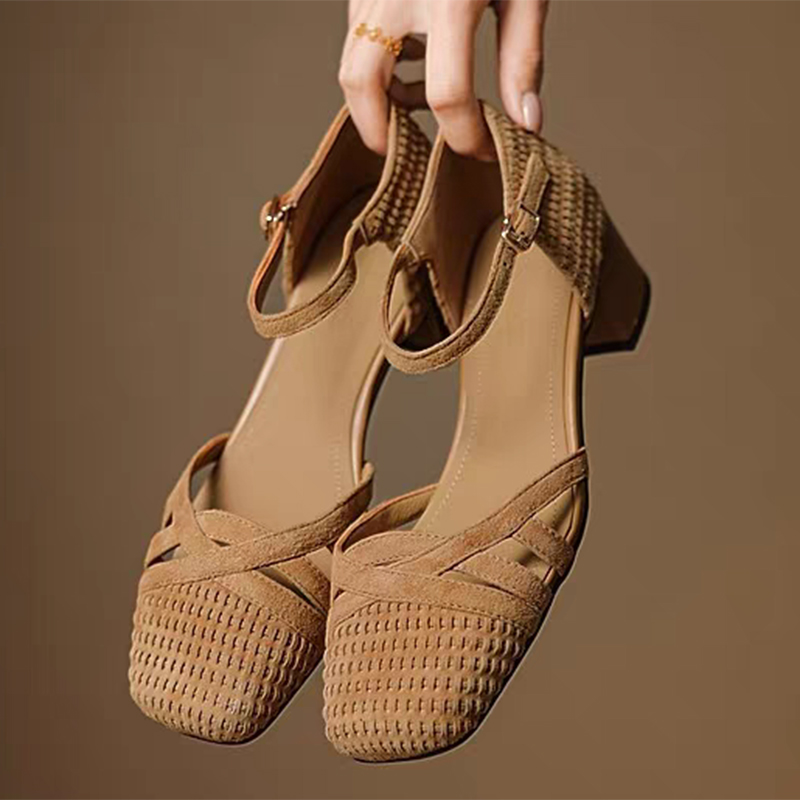 Sandali con tacco alto in tess - Square Toe Mule recensione e prezzo