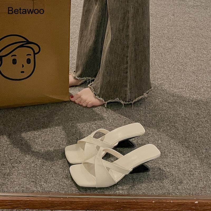 Sandali da donna con tacco a b - Square Toe Mule recensione e prezzo
